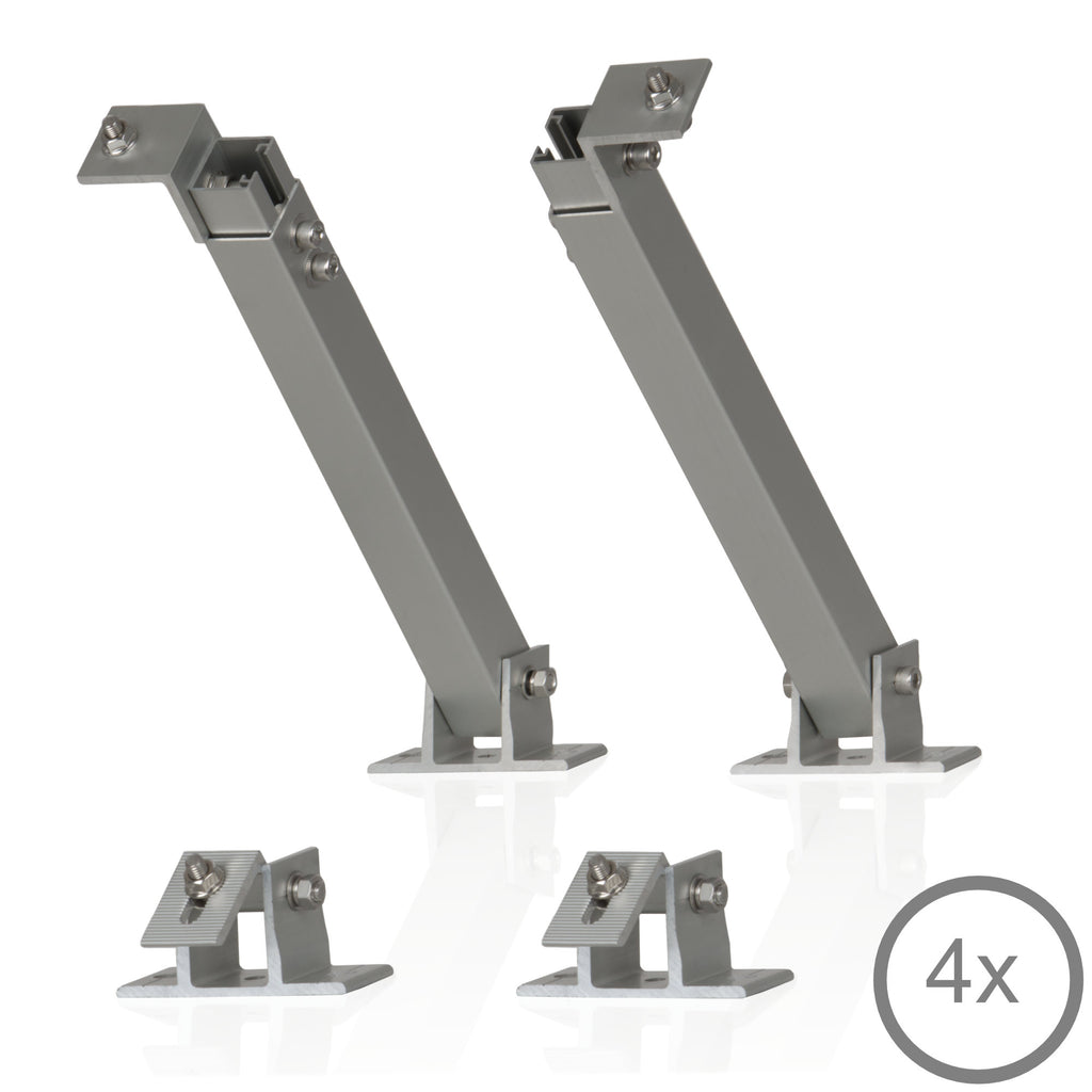 Solar panel mounting bracket, aluminum, universal, including adjustable angle