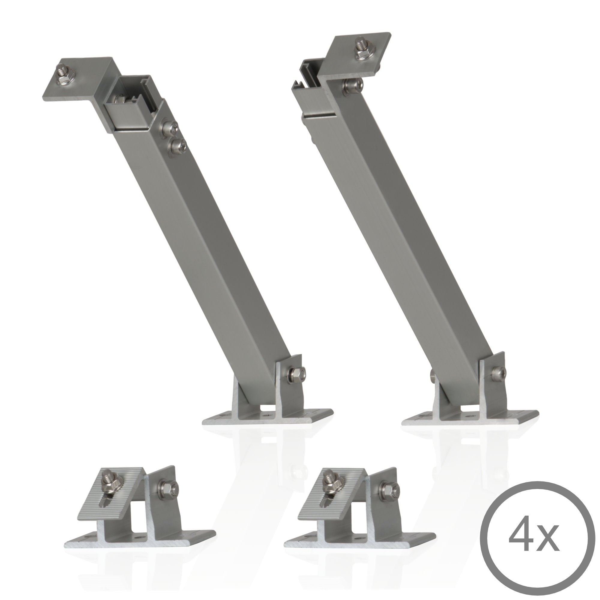 Solar panel mounting bracket, aluminum, universal, including adjustable angle