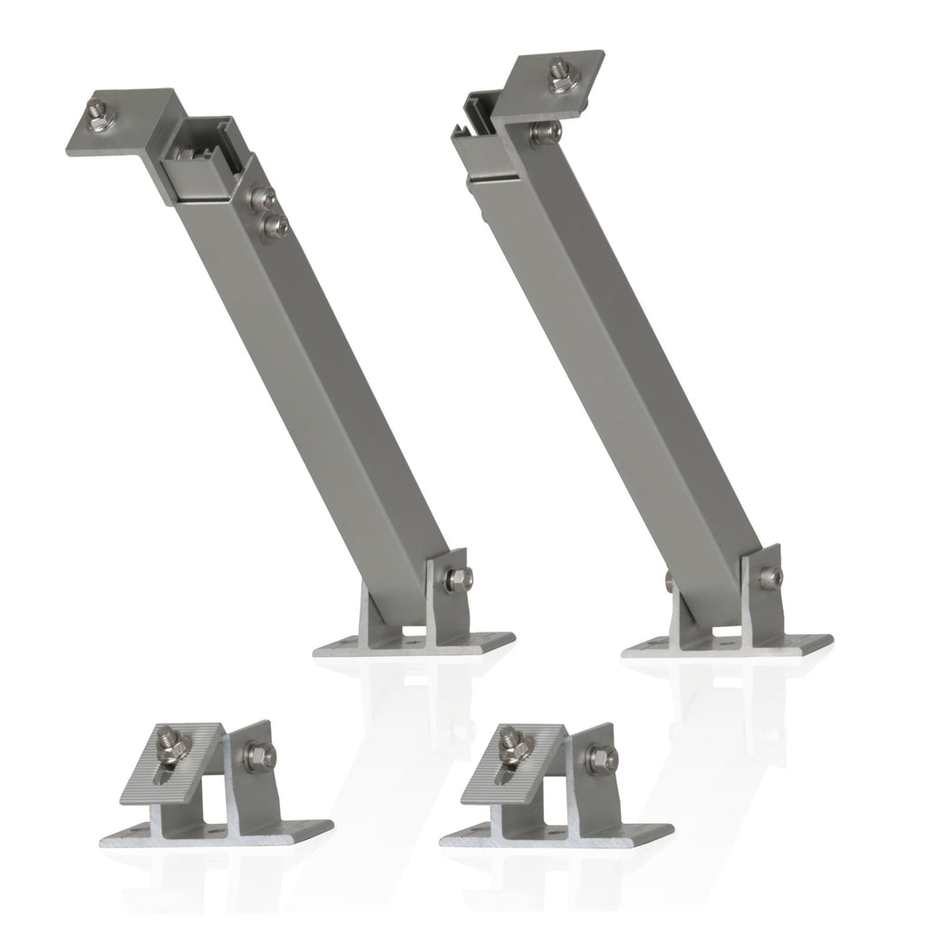 Solar panel mounting bracket, aluminum, universal, including adjustable angle