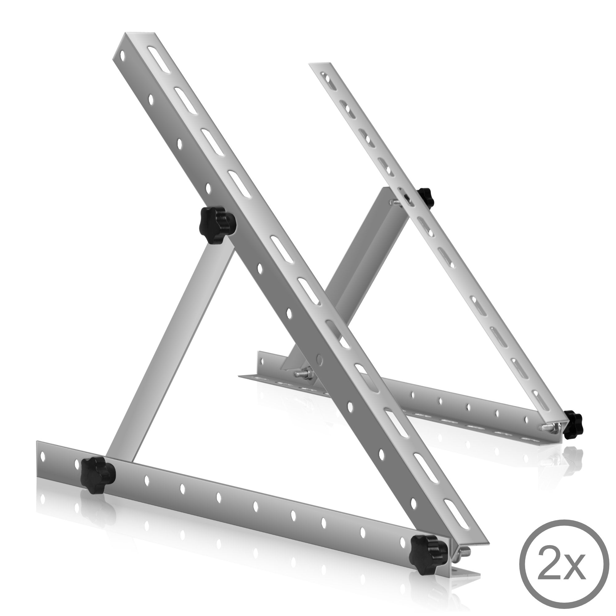 Solar panel mounting bracket, aluminum, adjustable from 0 to 90 degrees, support rod 56 cm