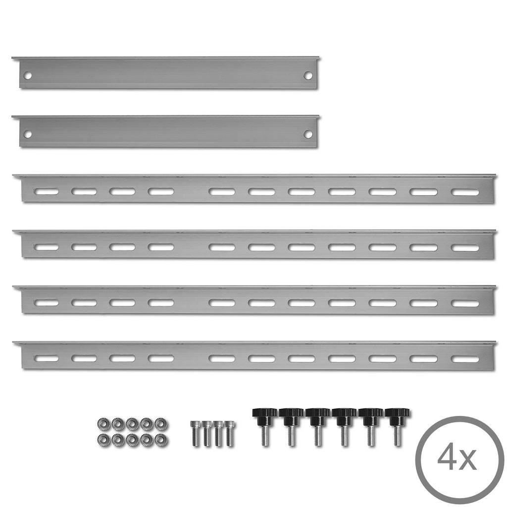 Solar panel mounting bracket, aluminum, adjustable from 0 to 90 degrees, support rod 56 cm