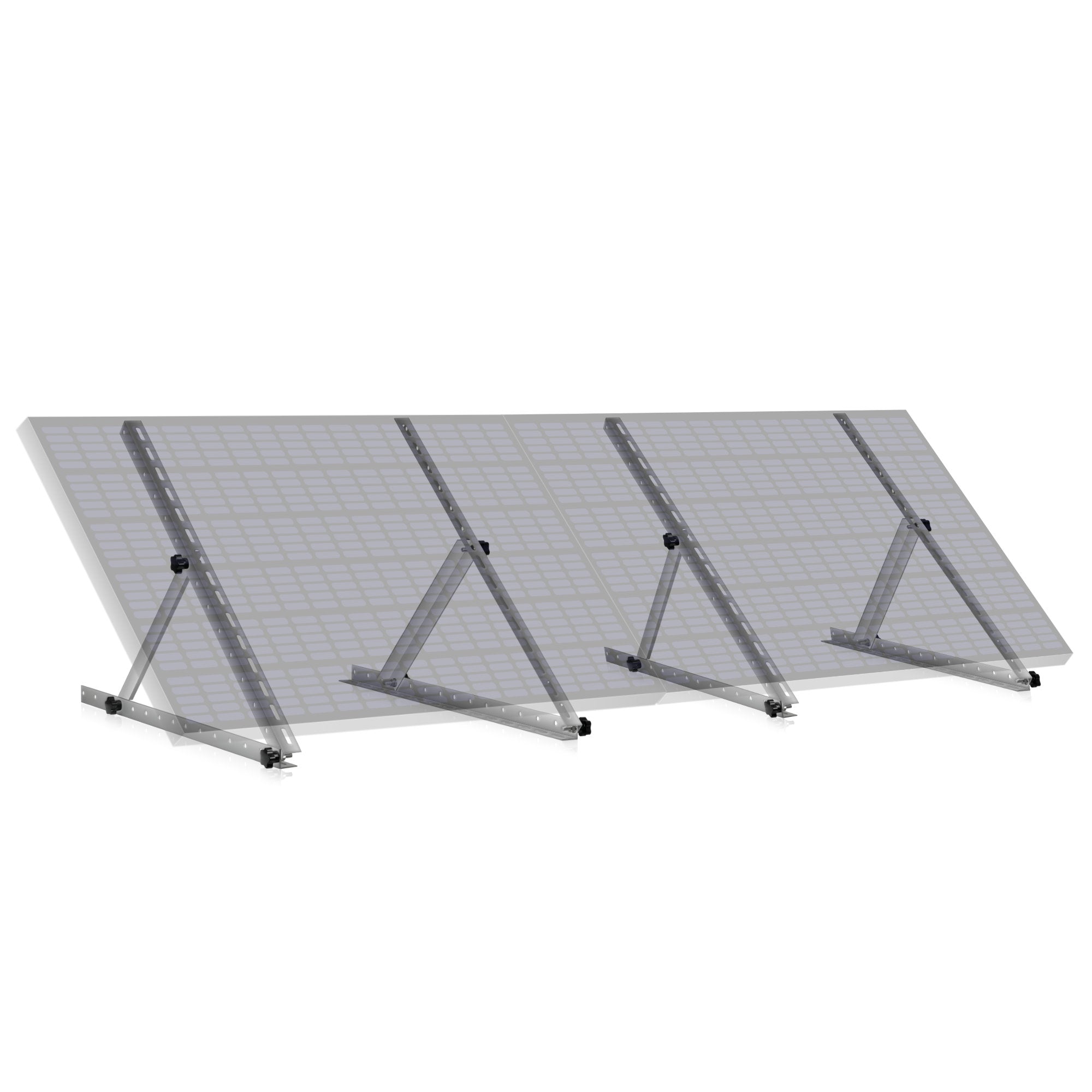 Solar panel mounting bracket, aluminum, adjustable from 0 to 90 degrees, support rod 71 cm