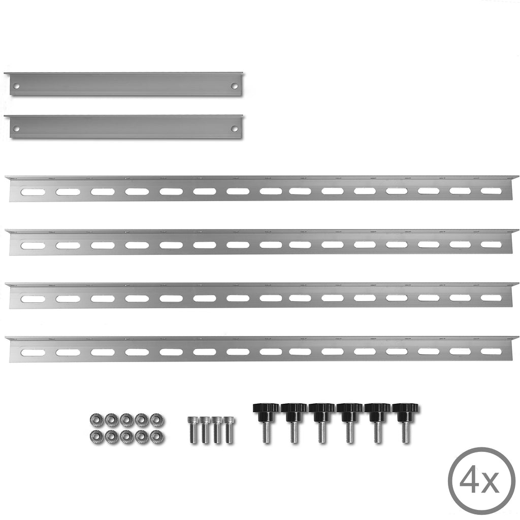 Solar panel mounting bracket, aluminum, adjustable from 0 to 90 degrees, support rod 71 cm
