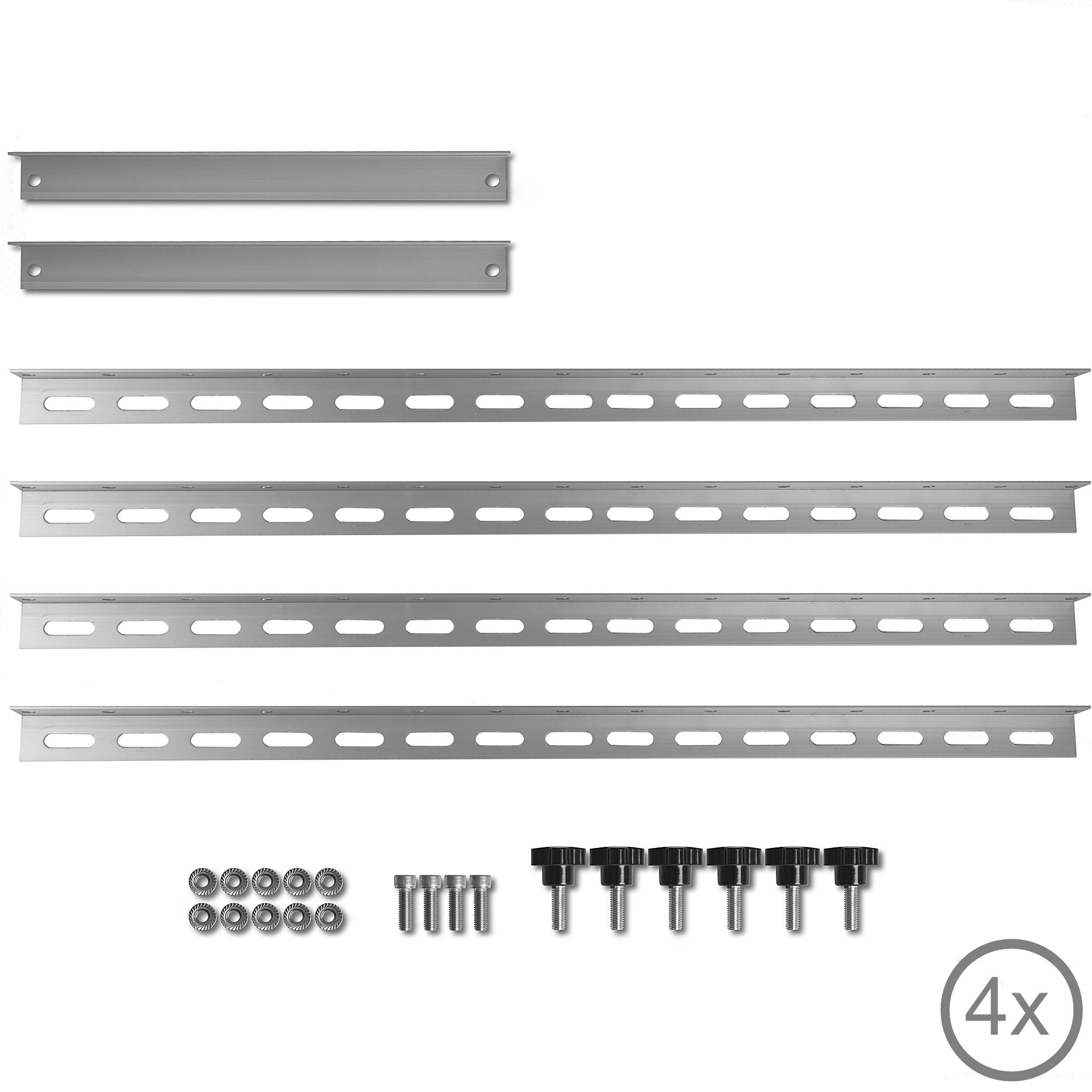 Solar panel mounting bracket, aluminum, adjustable from 0 to 90 degrees, support rod 71 cm