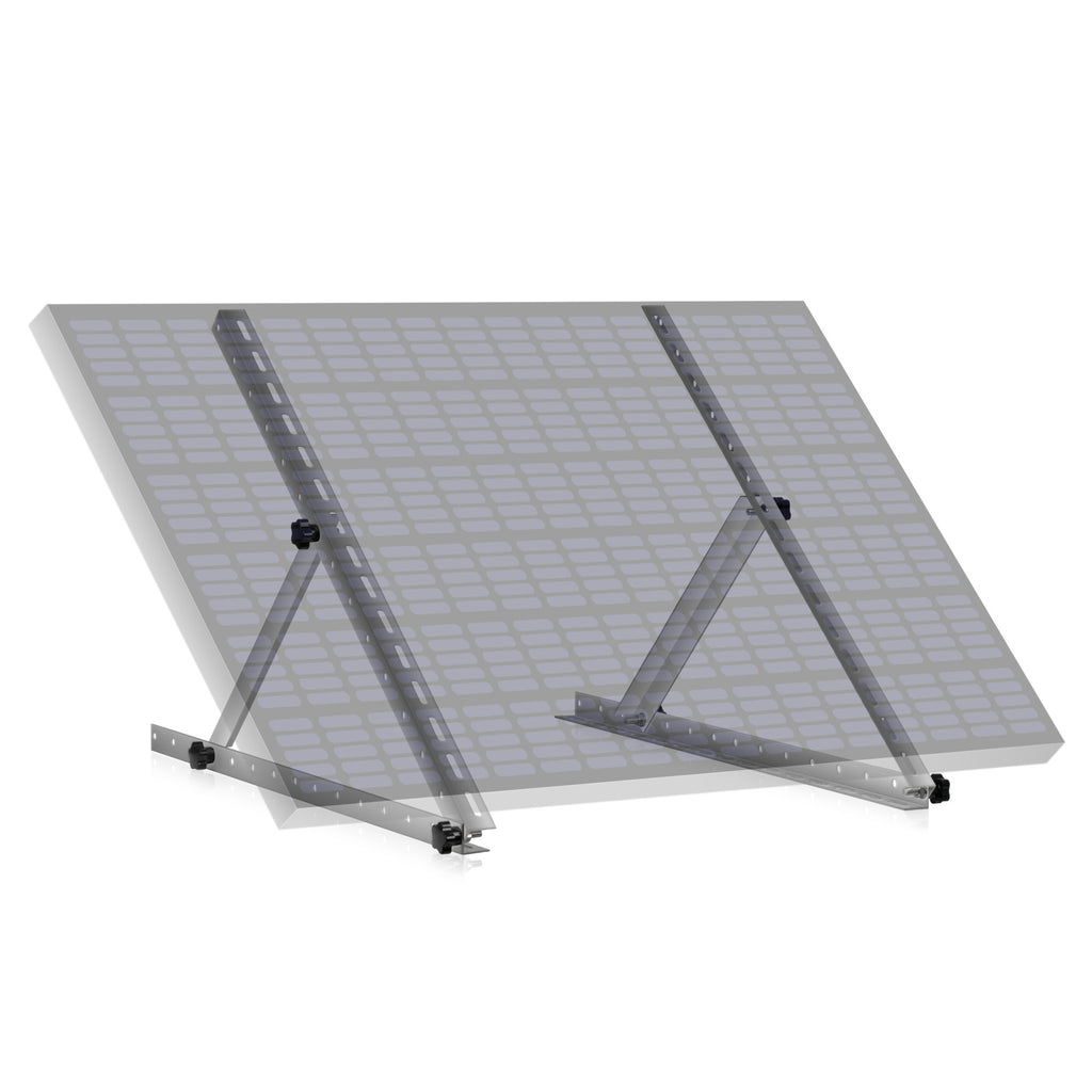 Solar panel mounting bracket, aluminum, adjustable from 0 to 90 degrees, support rod 71 cm