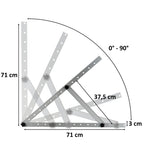 Support de fixation pour panneau solaire, en aluminium, réglable de 0 à 90 degrés, tige de support de 71 cm