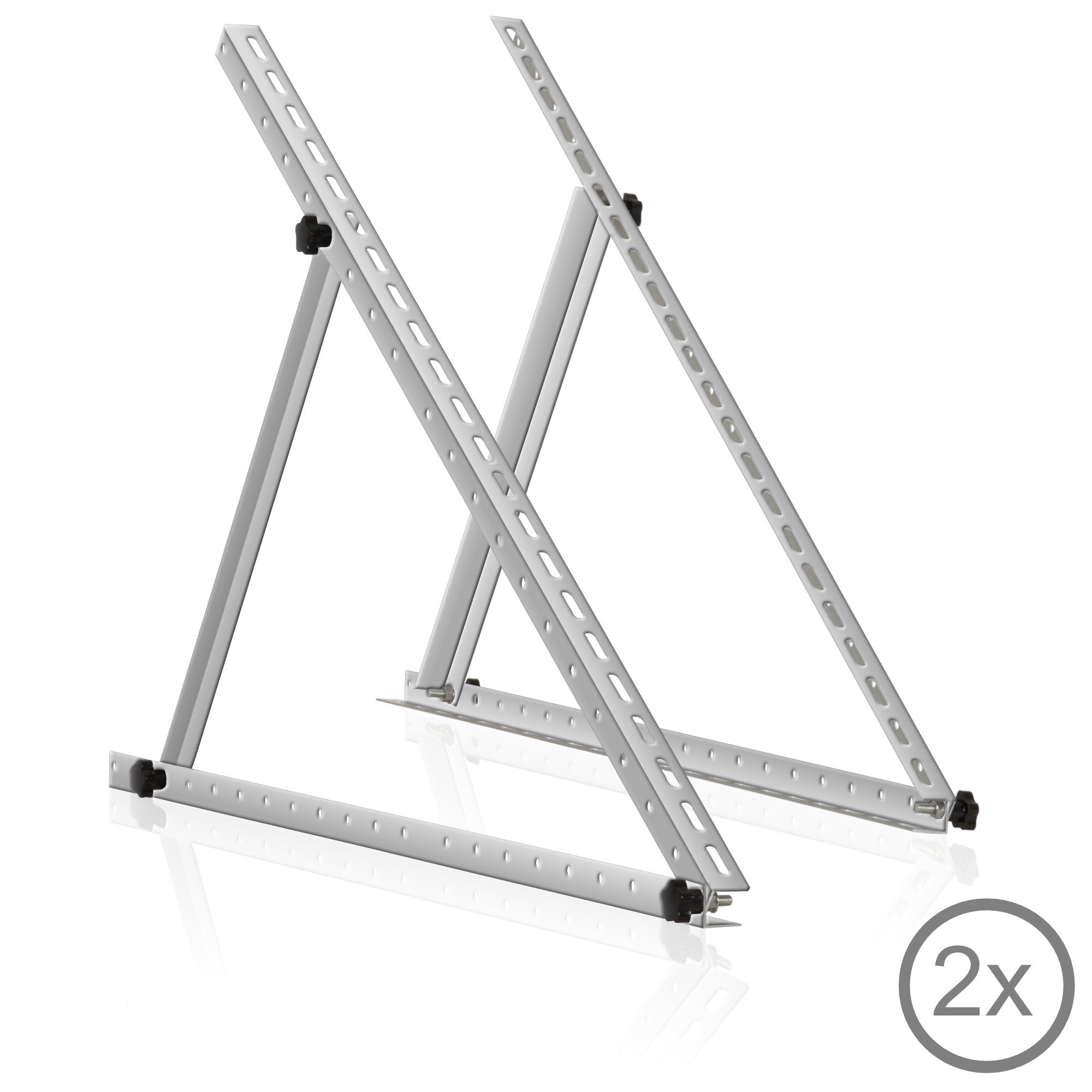 Solar panel mounting bracket, aluminum, adjustable from 0 to 90 degrees, support rod 104 cm