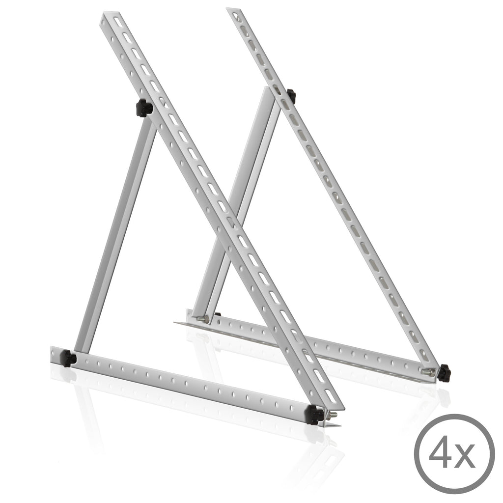 Solar panel mounting bracket, aluminum, adjustable from 0 to 90 degrees, support rod 104 cm