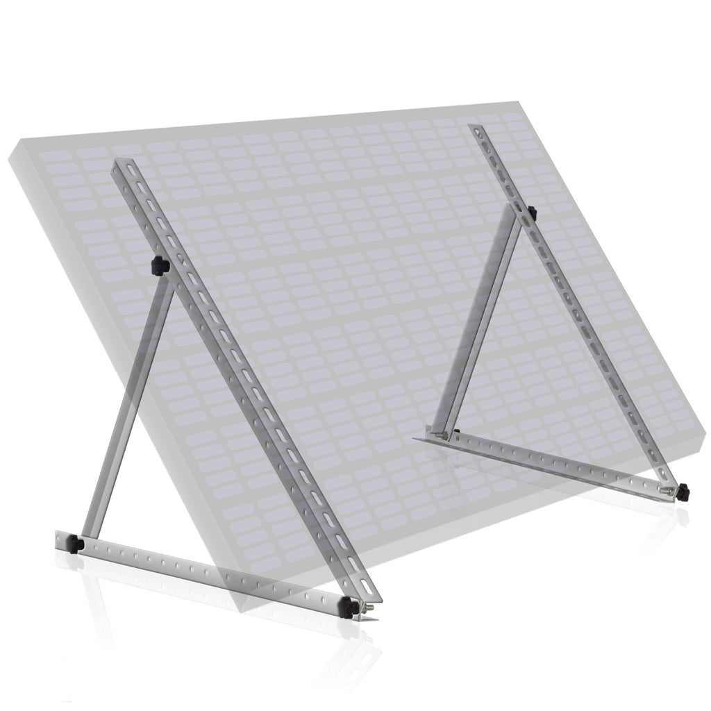 Solar panel mounting bracket, aluminum, adjustable from 0 to 90 degrees, support rod 104 cm