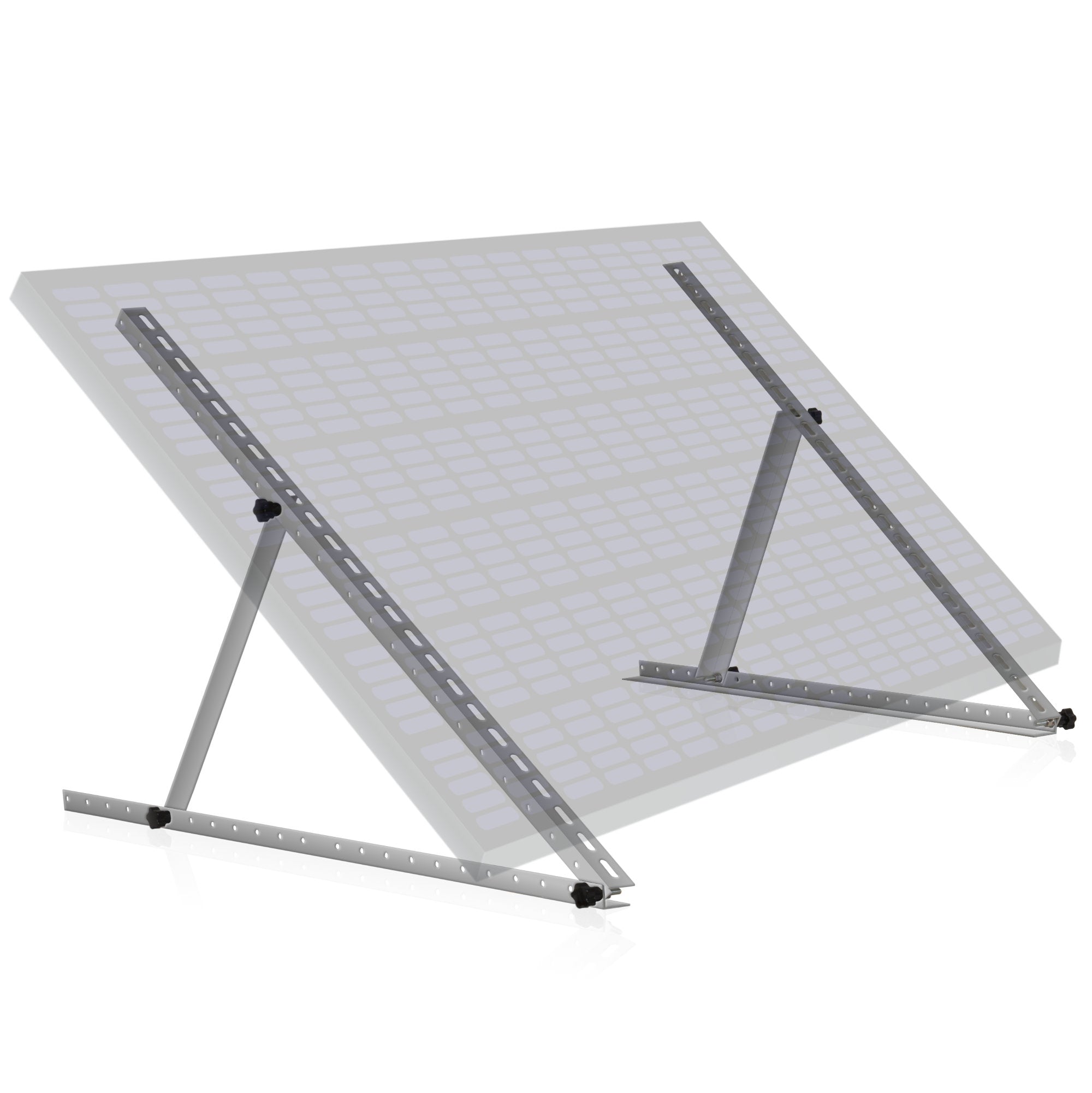 Solar panel mounting bracket, aluminum, adjustable from 0 to 90 degrees, support rod 114 cm