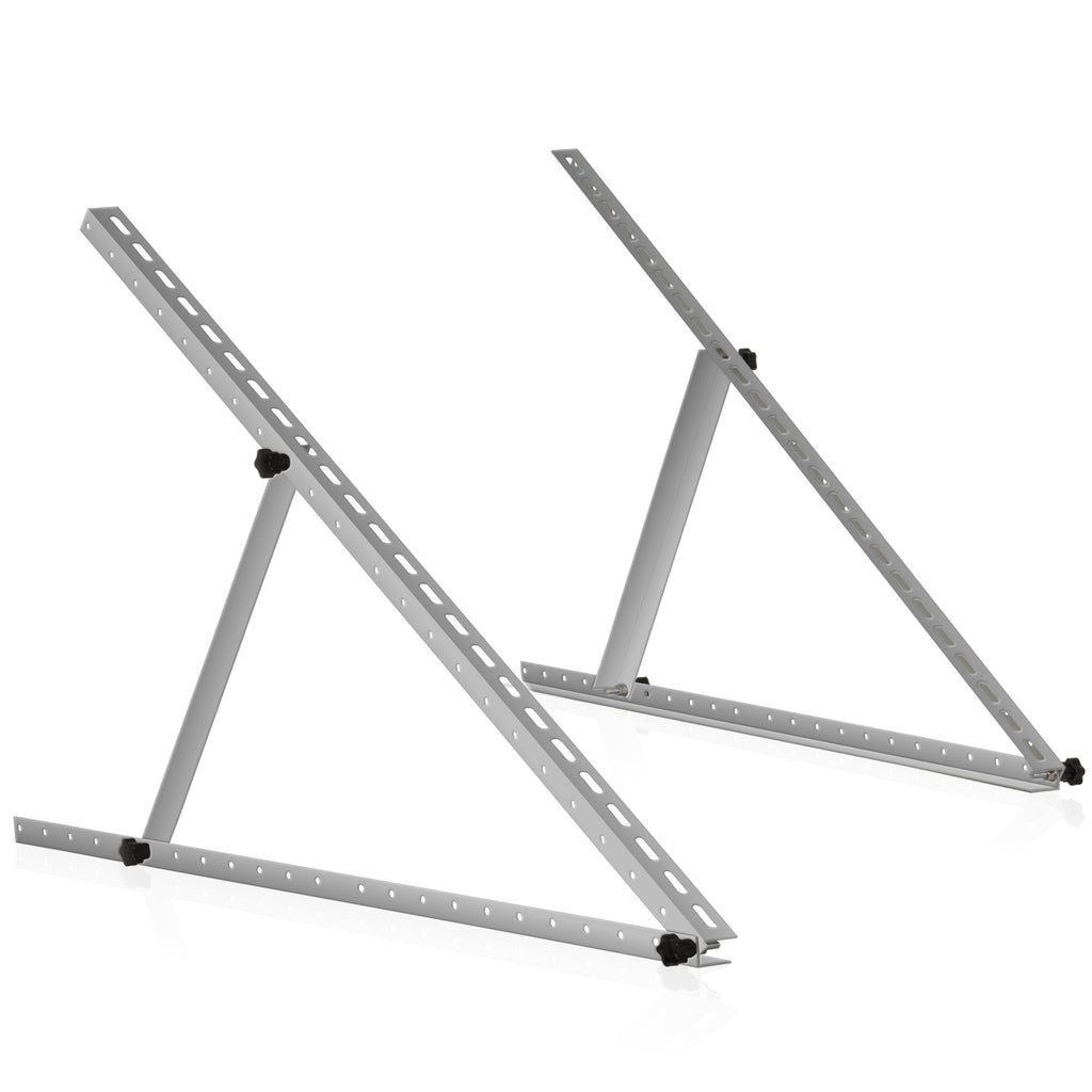 Solar panel mounting bracket, aluminum, adjustable from 0 to 90 degrees, support rod 114 cm