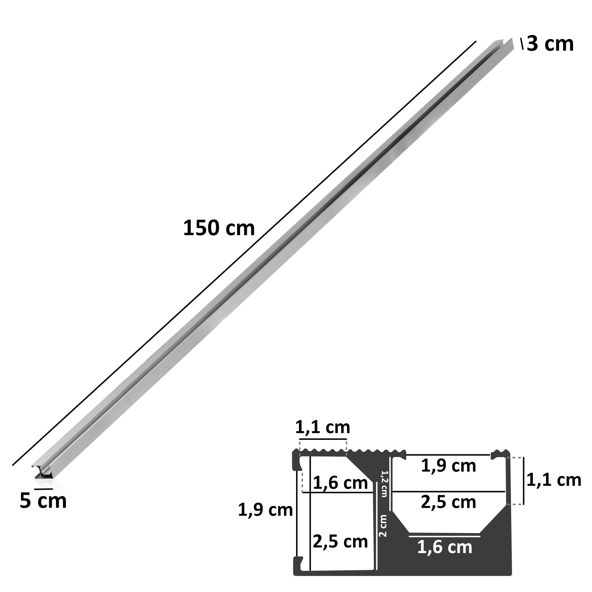 Montageschienen für Solaranlagen, Universal, Aluminium