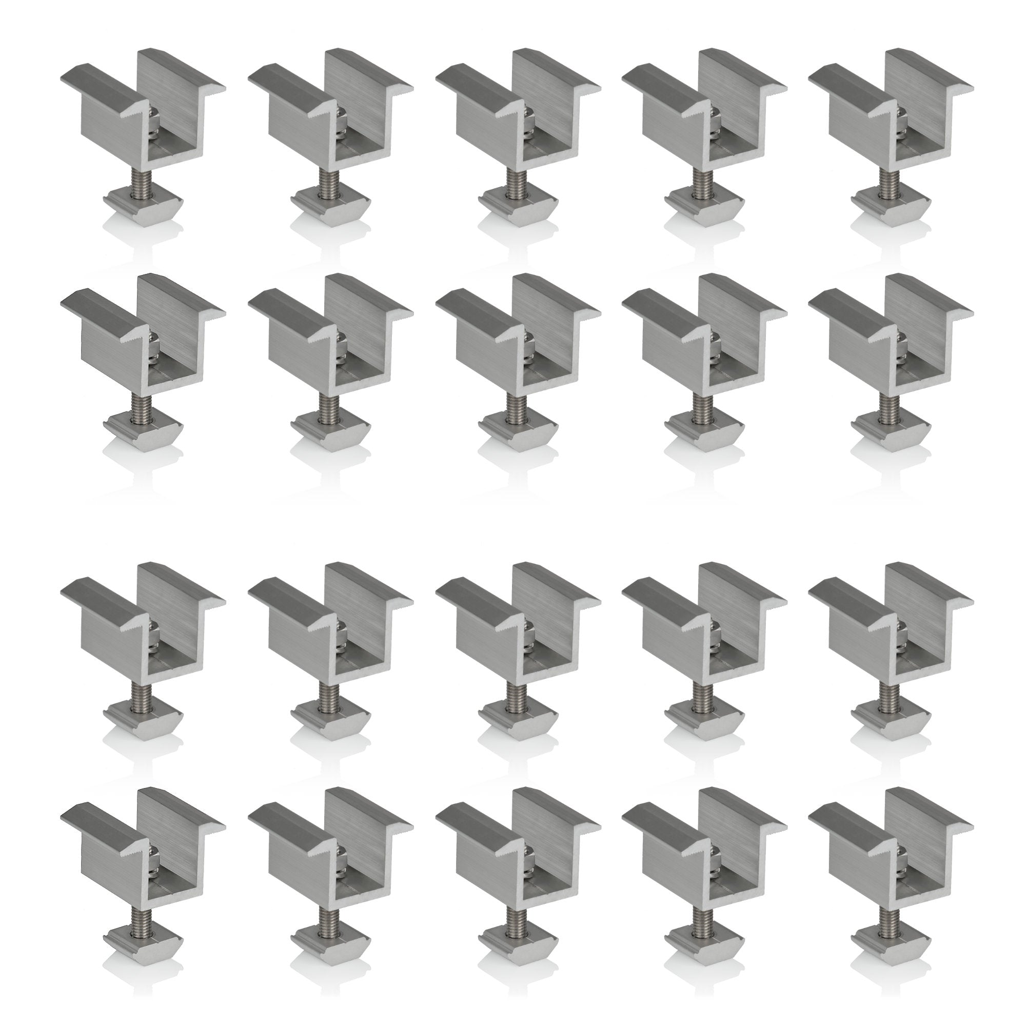 Mittelklemme für Solarpanele, Universal, Aluminium