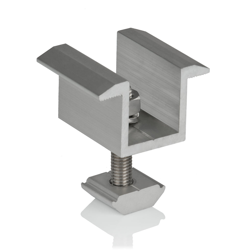 Mittelklemme für Solarpanele, Universal, Aluminium