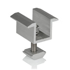Collier de serrage central pour panneaux solaires, universel, en aluminium
