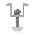 Collier de serrage central pour panneaux solaires, universel, en aluminium
