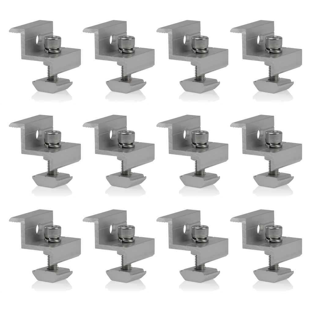 Endklemme für Solarpanele, Universal, Aluminium