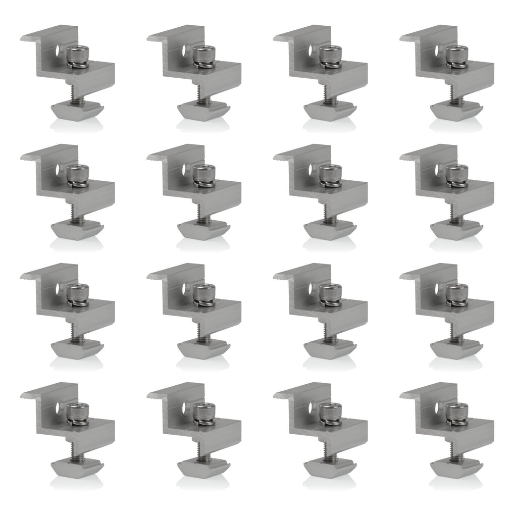 Endklemme für Solarpanele, Universal, Aluminium
