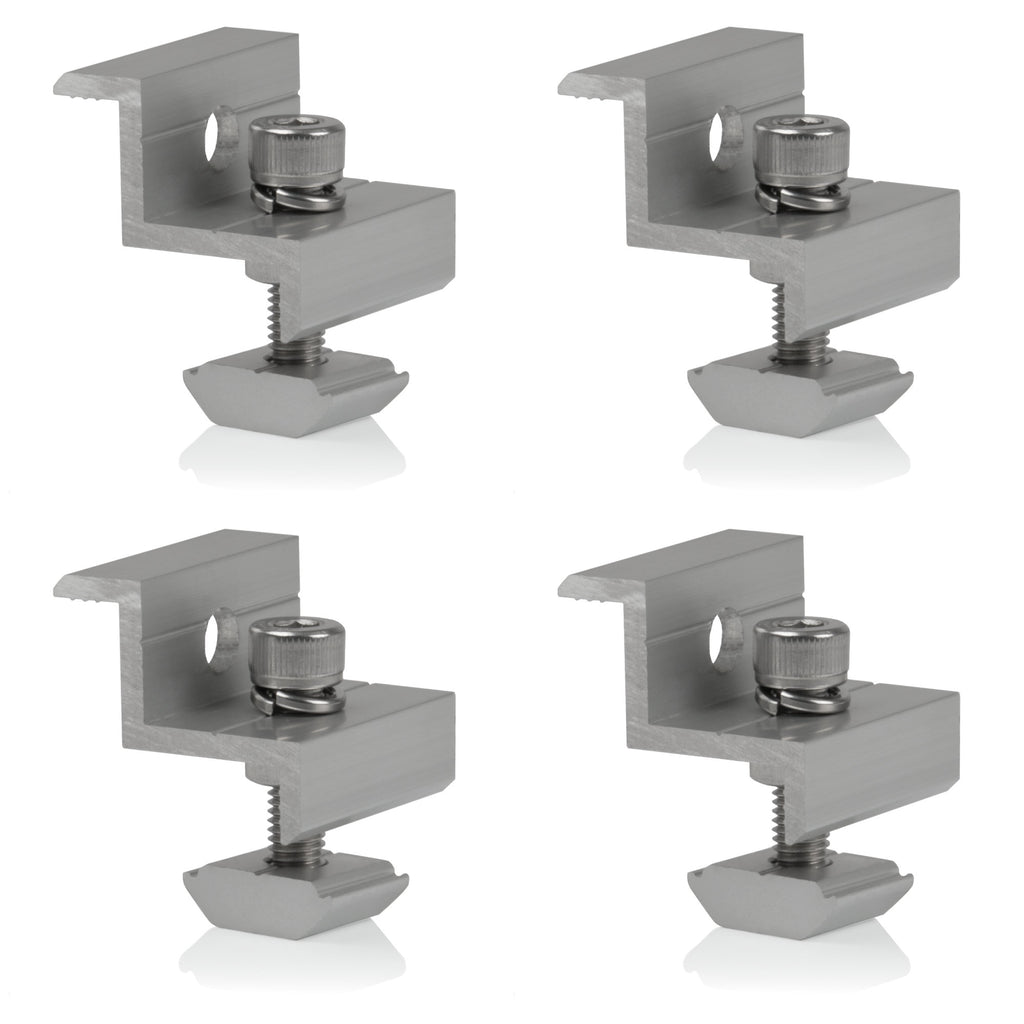 Endklemme für Solarpanele, Universal, Aluminium