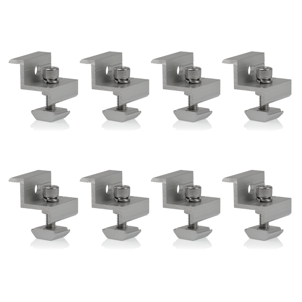 Endklemme für Solarpanele, Universal, Aluminium