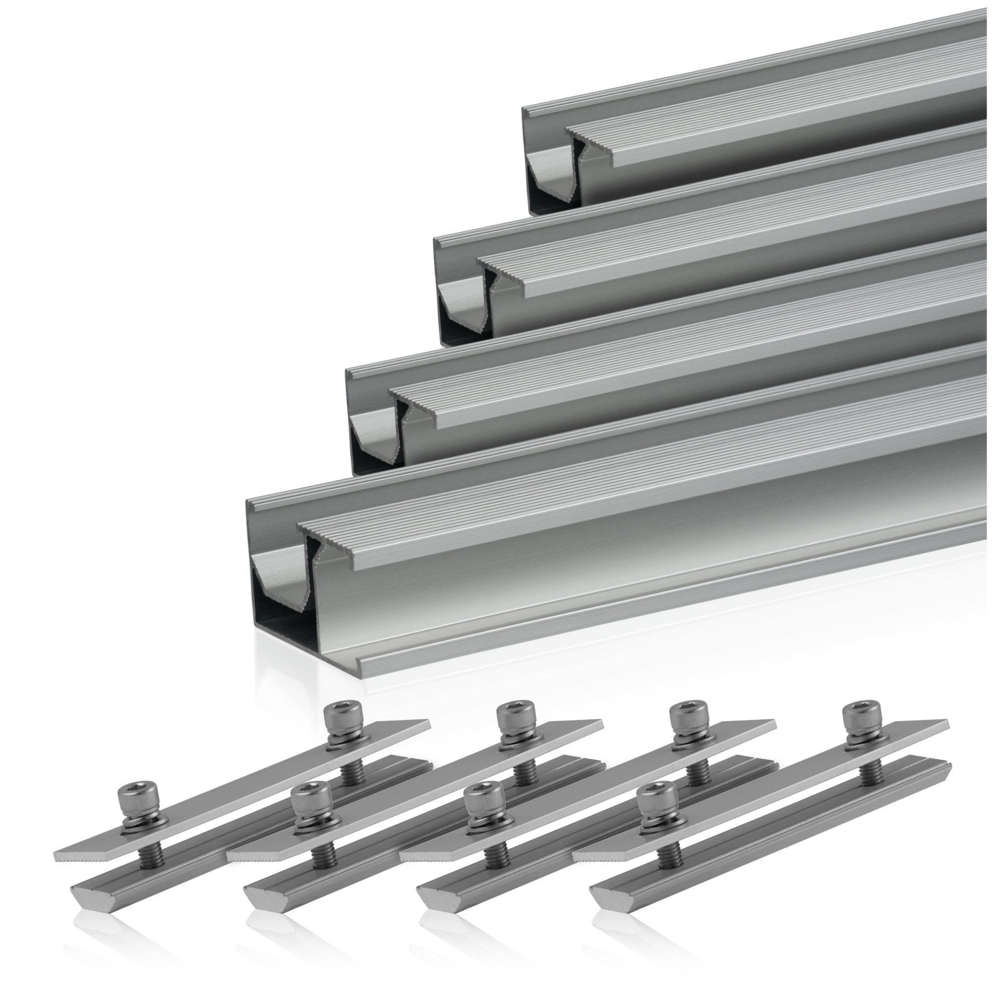 Montageschienen für Solaranlagen, Universal, Aluminium
