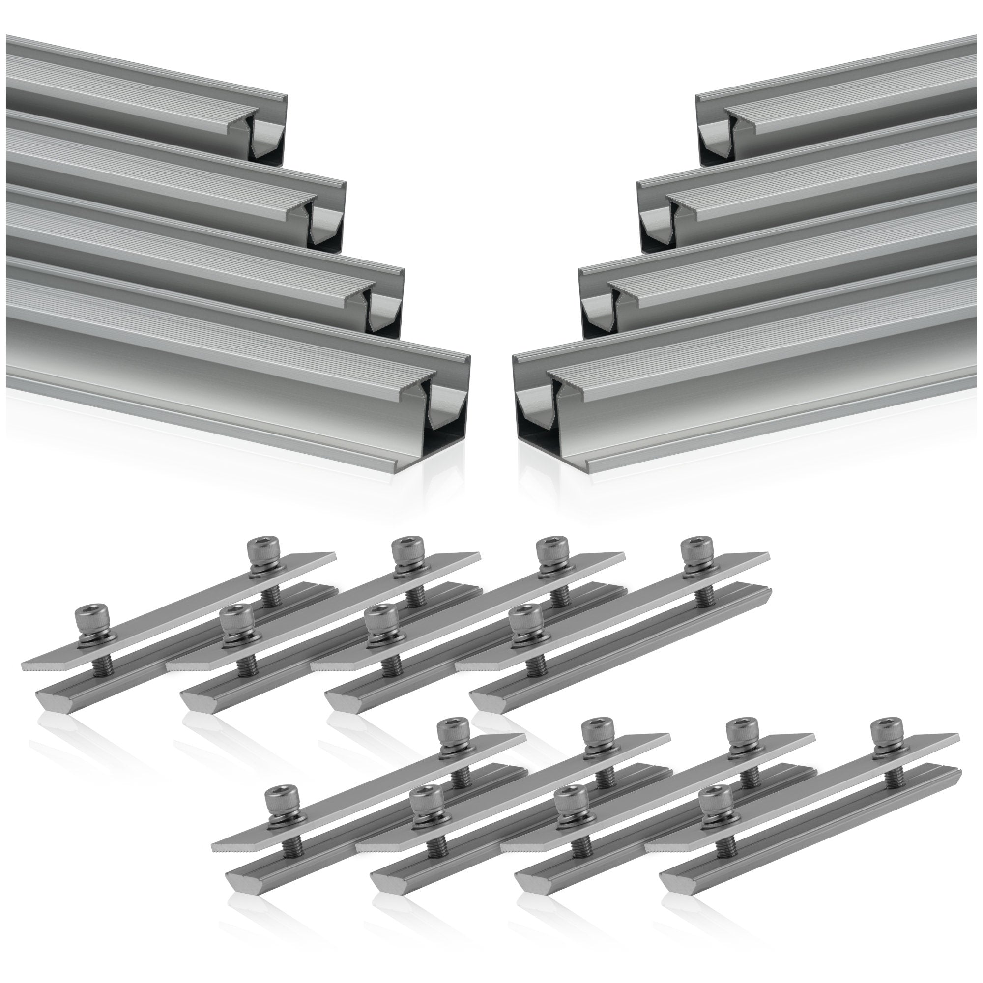 Montageschienen für Solaranlagen, Universal, Aluminium
