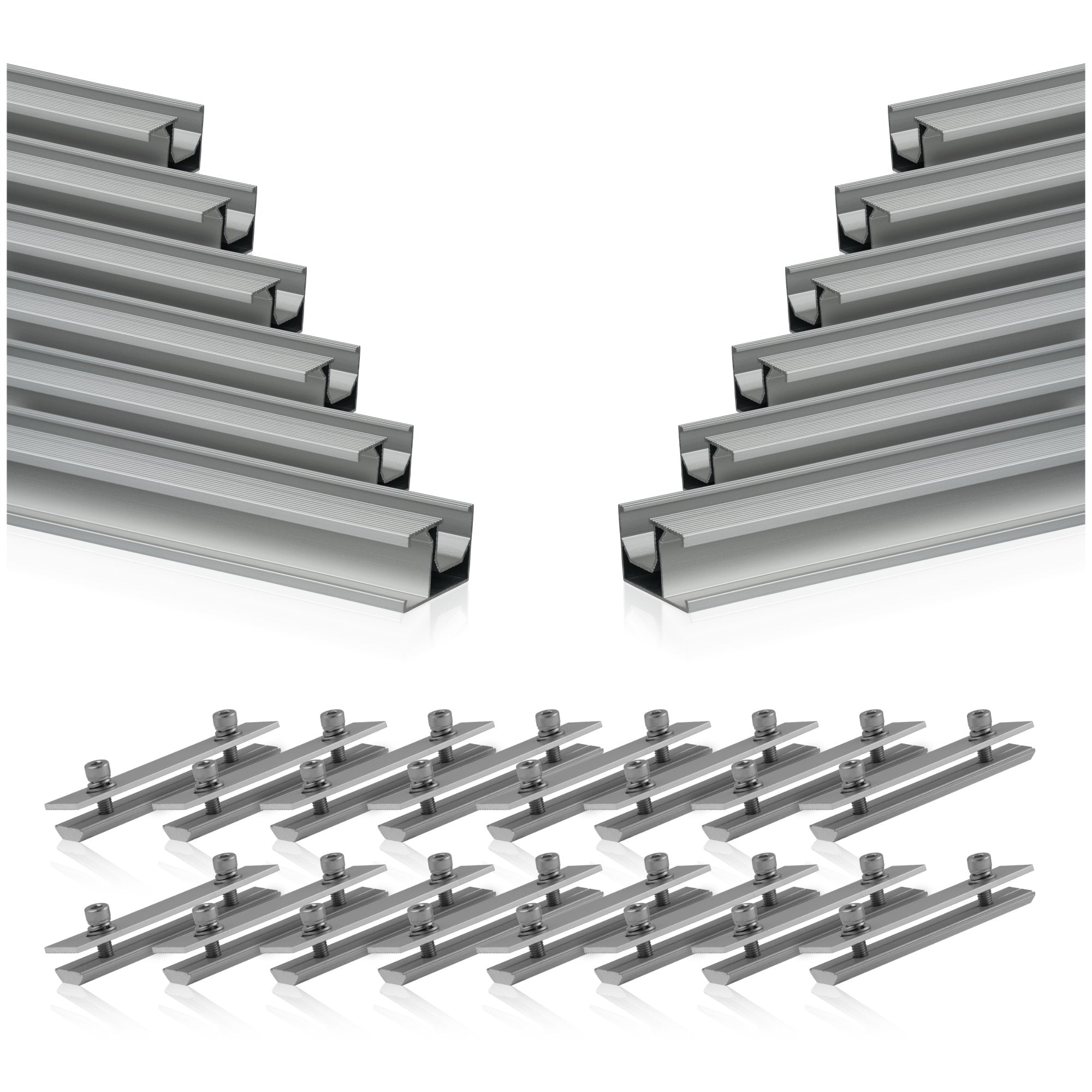 Montageschienen für Solaranlagen, Universal, Aluminium