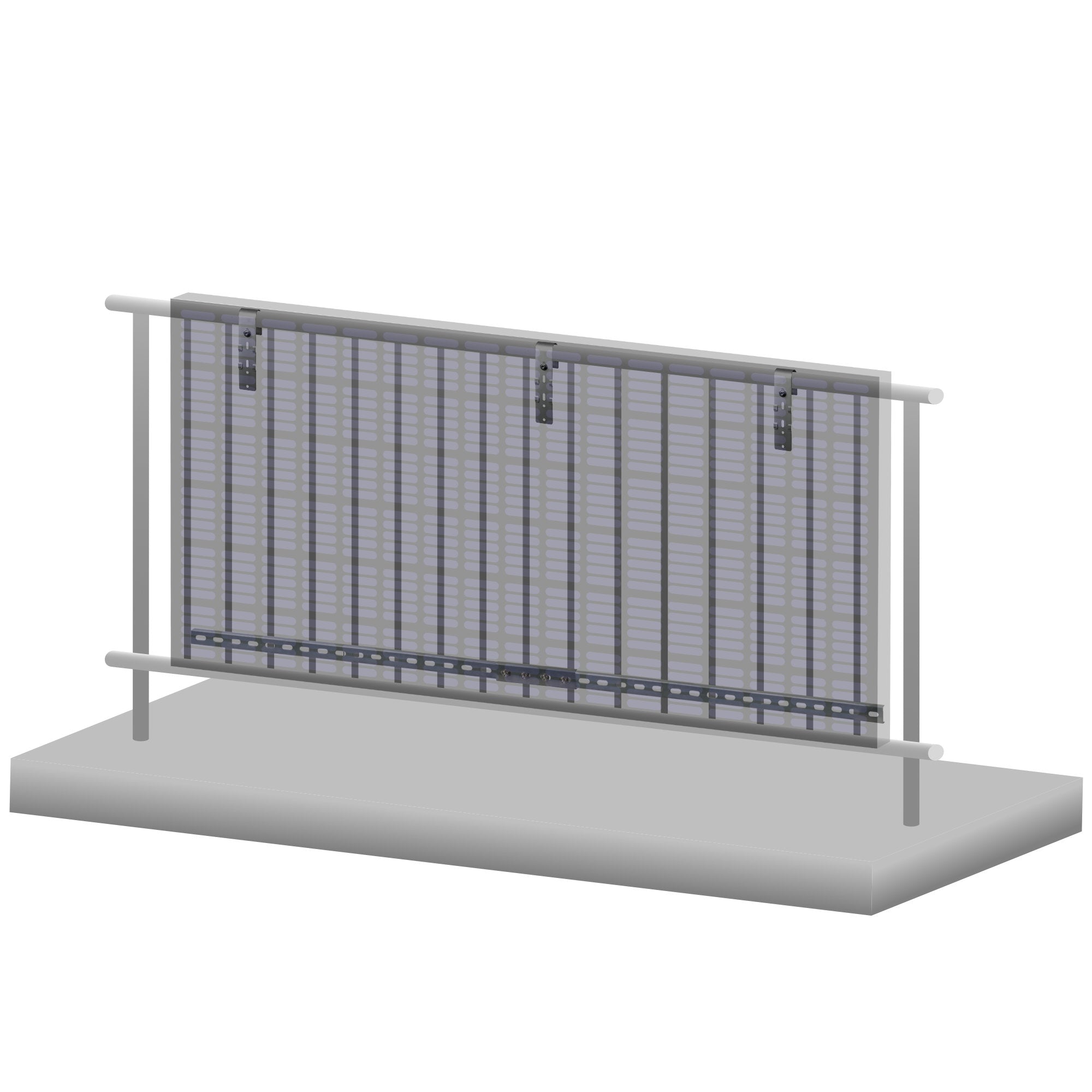 Balcony bracket for solar panels, vertical solar panel mounting