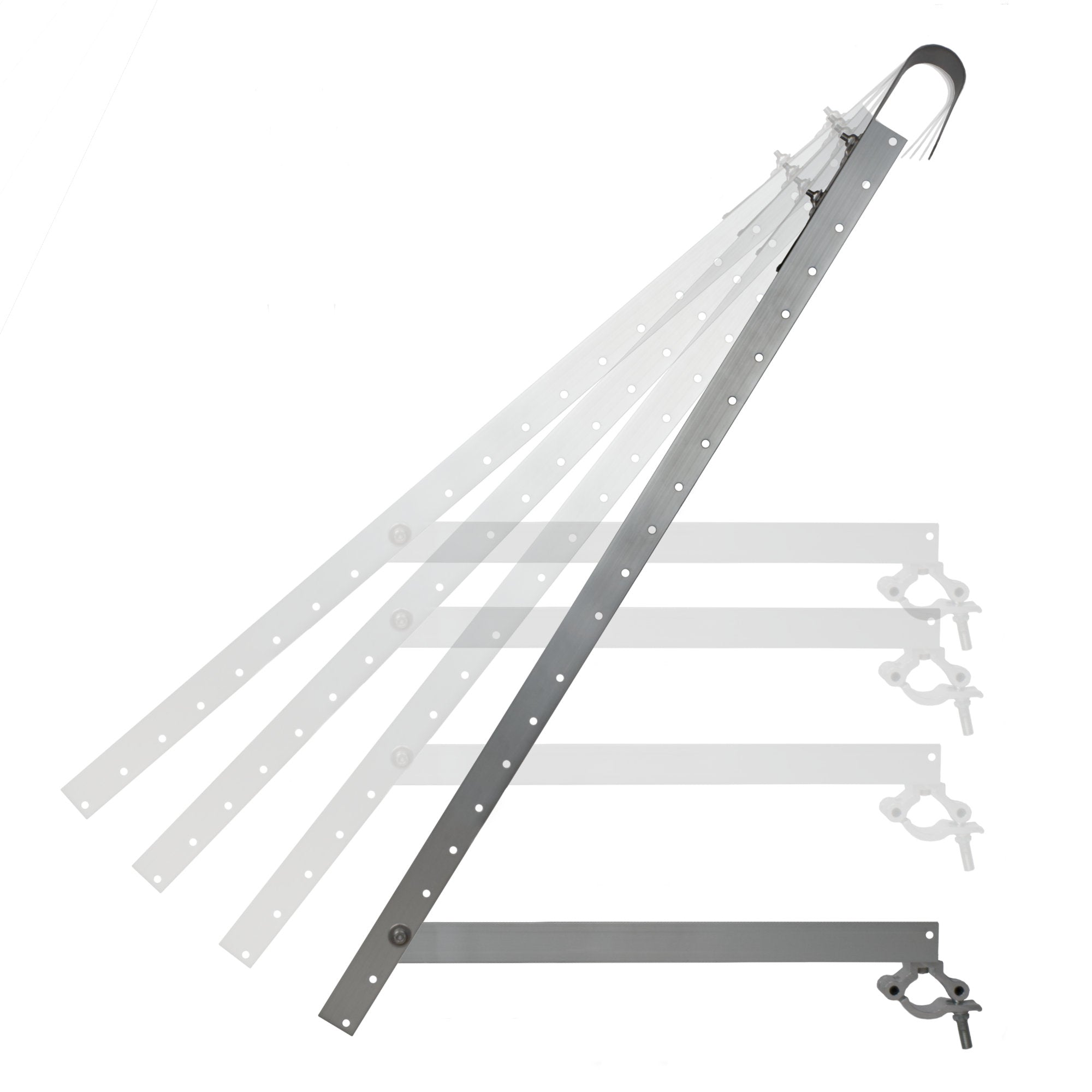 Balcony bracket for solar panel, universal, aluminum, including adjustable angle