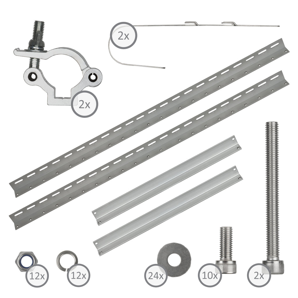 Balcony bracket for solar panel, universal, aluminum, including adjustable angle