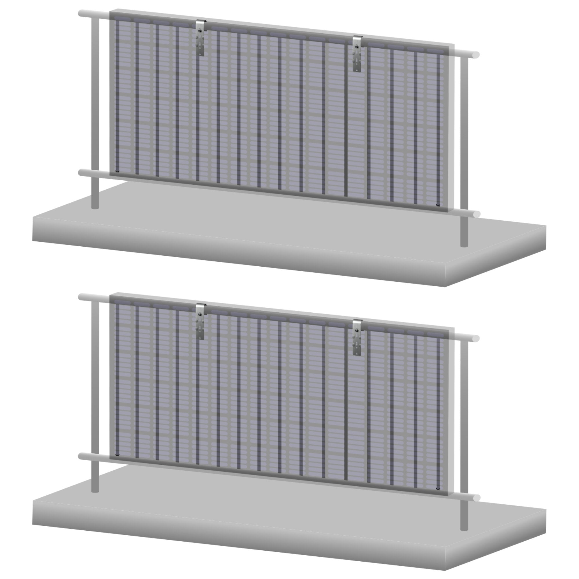 Balcony bracket for solar module, vertical solar panel mounting