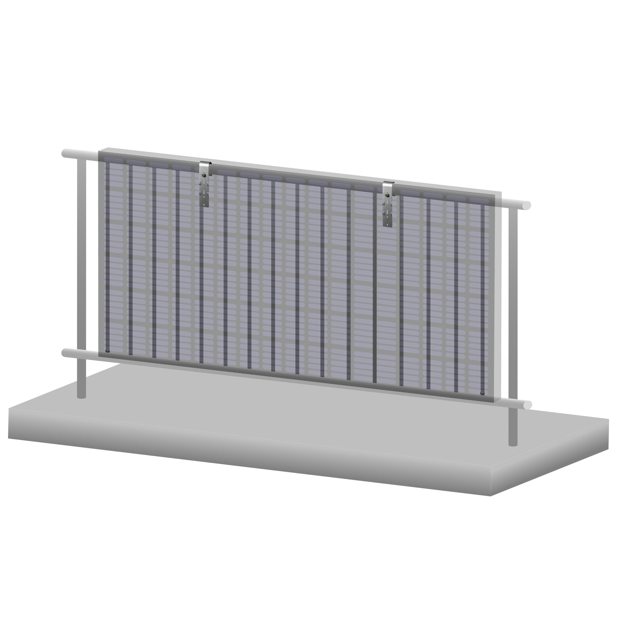Balcony bracket for solar module, vertical solar panel mounting
