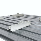 Support de montage pour panneau solaire, rail avec pinces centrales