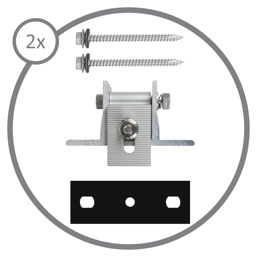 Mounting brackets for solar modules, roof hooks for PV modules