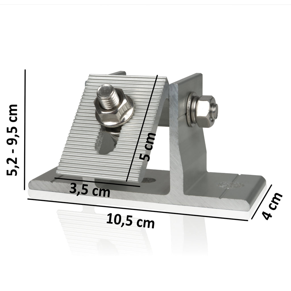 Mounting brackets for solar modules, roof hooks for PV modules