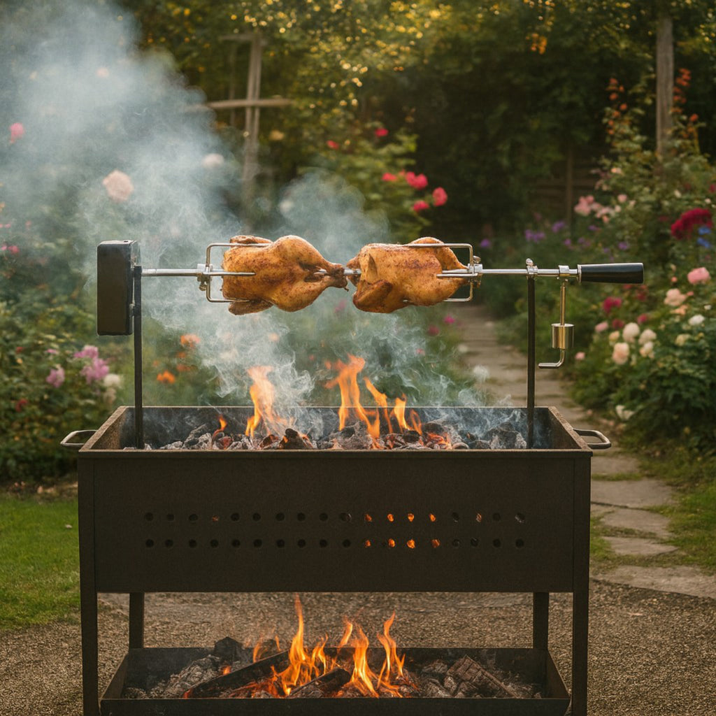 Ensemble de brochettes pour barbecue, 93,5 cm, comprenant un moteur et des aiguilles à viande