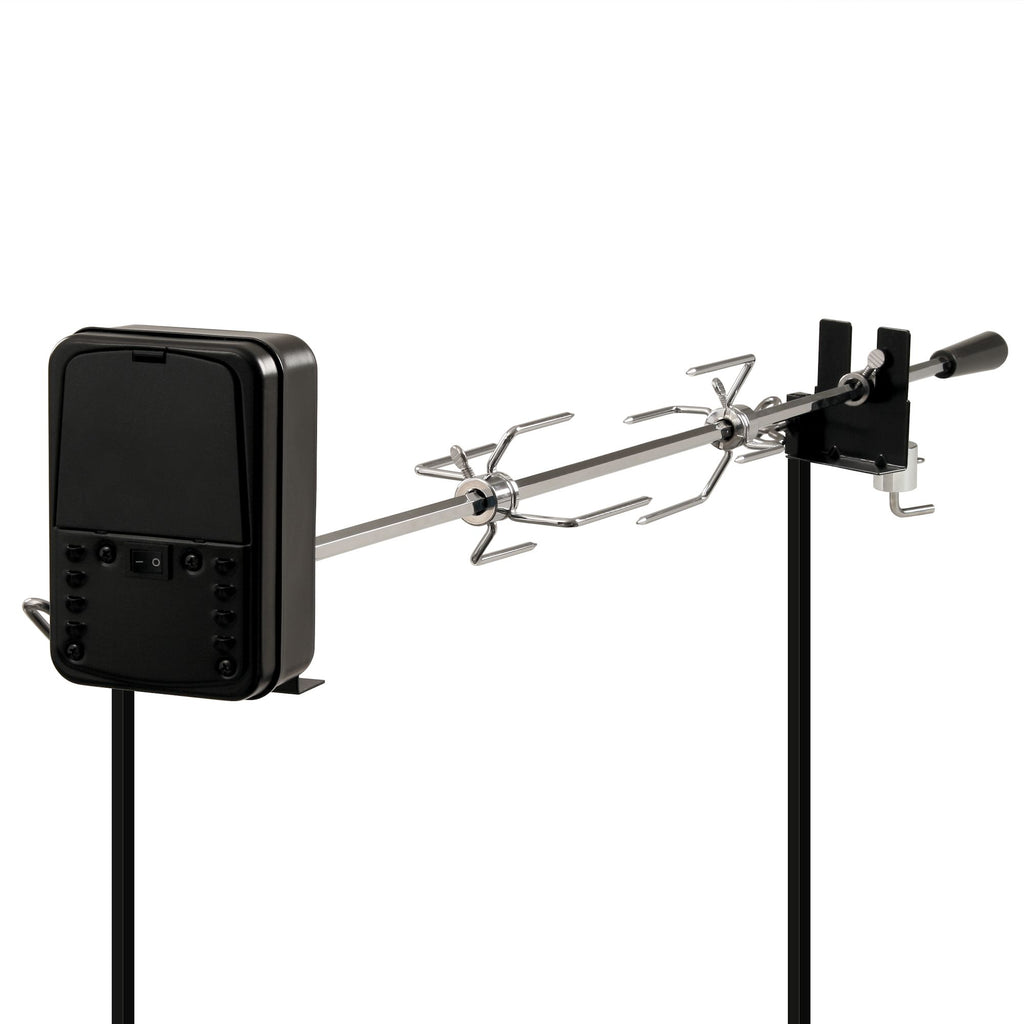 Ensemble de brochettes pour barbecue, 93,5 cm, comprenant un moteur et des aiguilles à viande