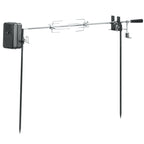 Ensemble de brochettes pour barbecue, 93,5 cm, comprenant un moteur et des aiguilles à viande