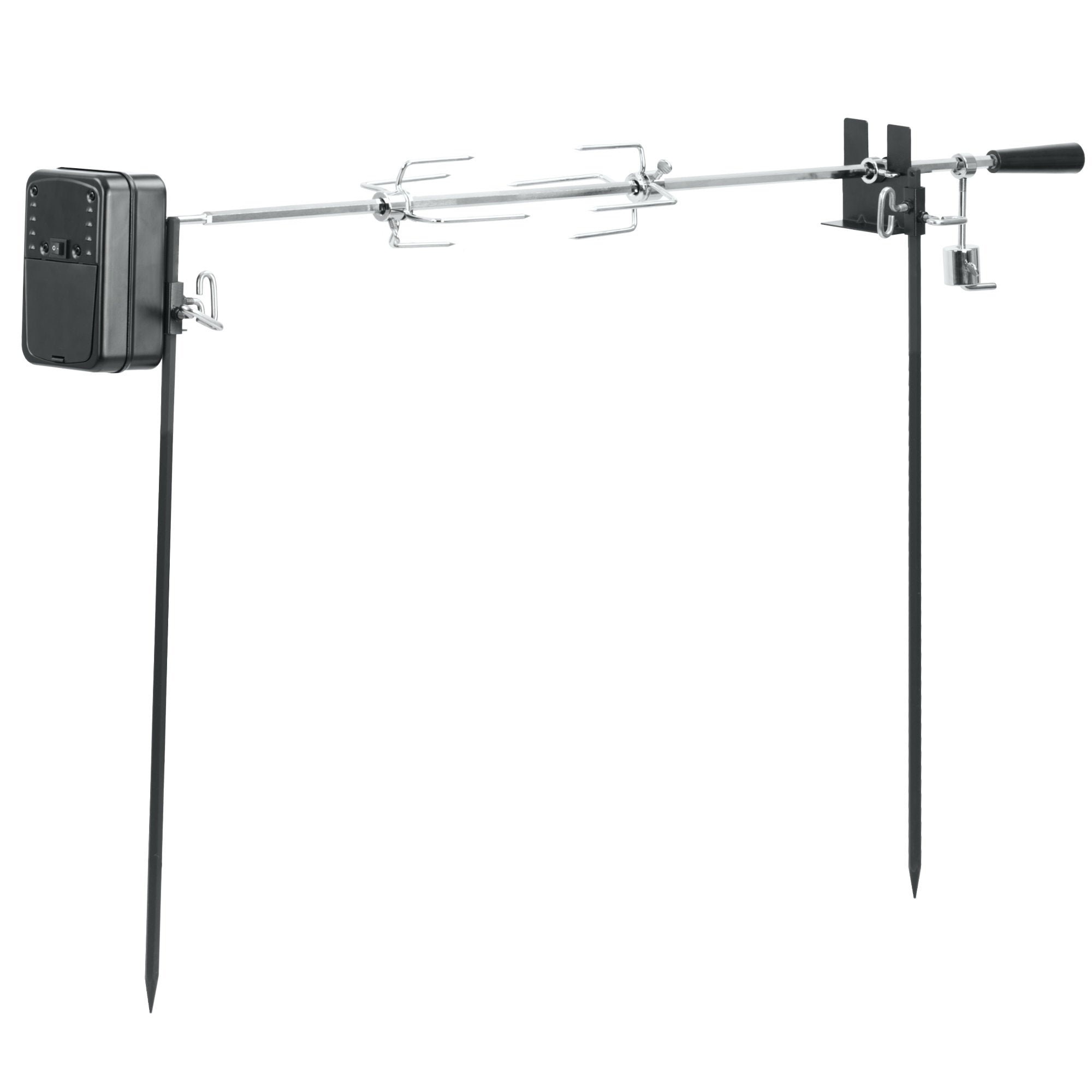 Ensemble de brochettes pour barbecue, 93,5 cm, comprenant un moteur et des aiguilles à viande