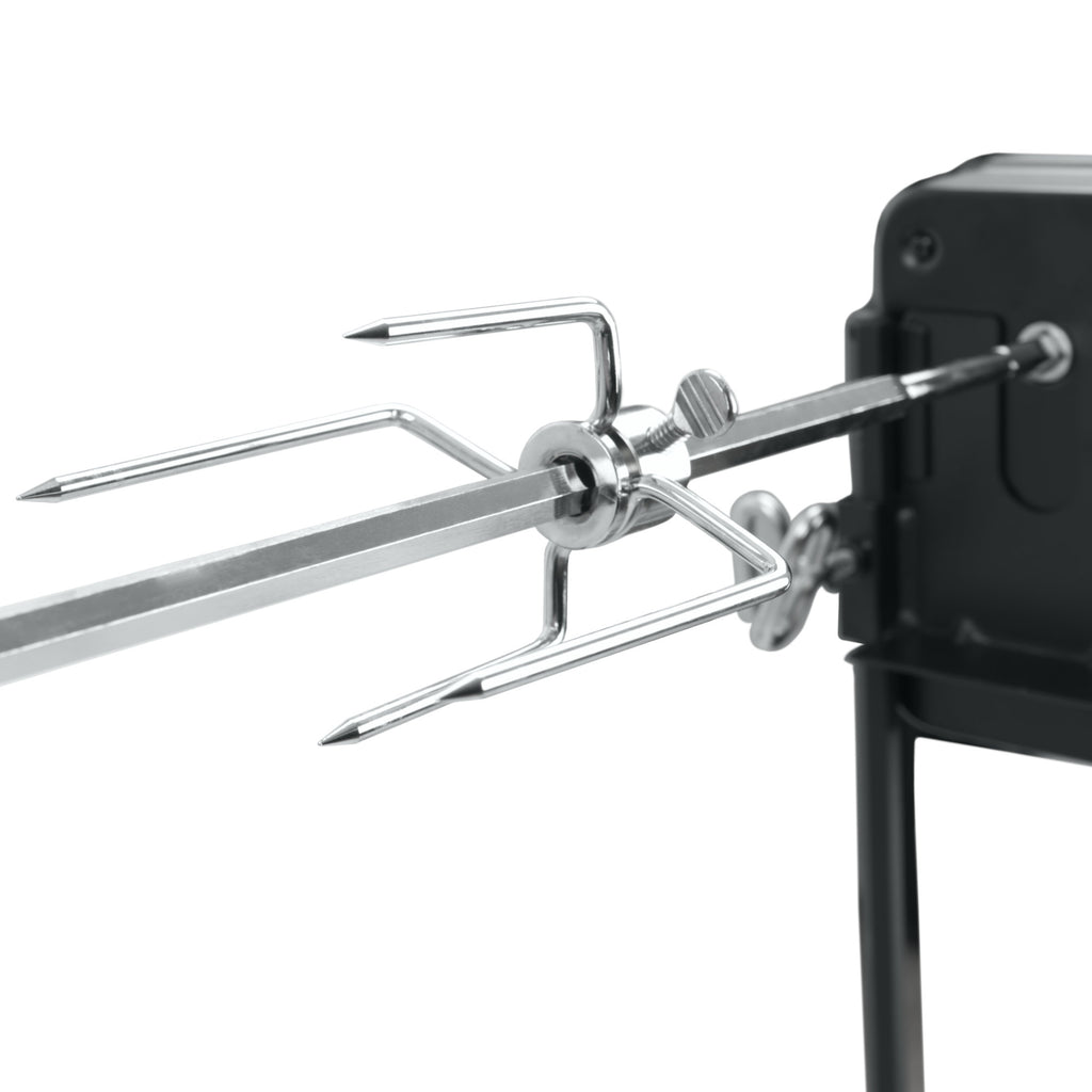 Ensemble de brochettes pour barbecue, 93,5 cm, comprenant un moteur et des aiguilles à viande