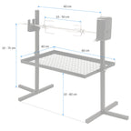 Ensemble de brochettes pour barbecue, 70 cm, portable