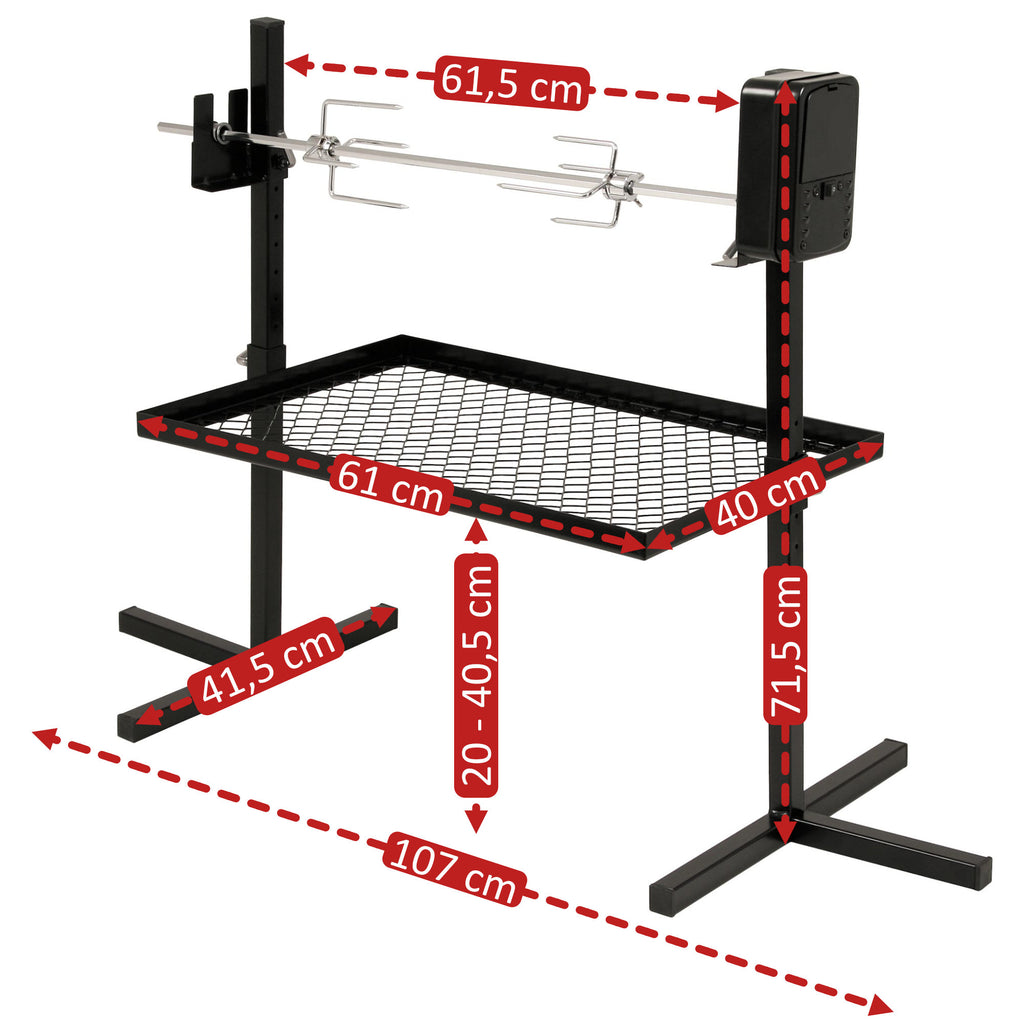 Ensemble de brochettes pour barbecue, 70 cm, portable