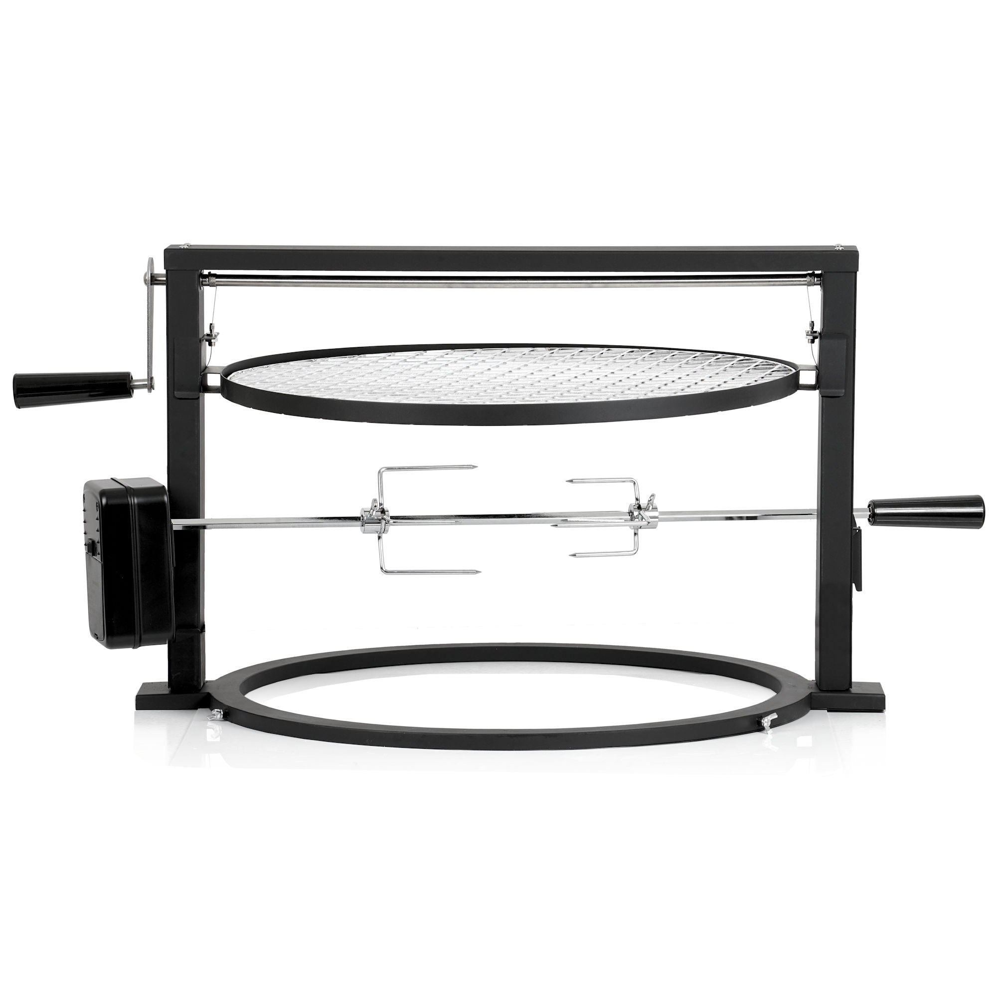 Ensemble de brochettes pour barbecue, comprenant une grille.