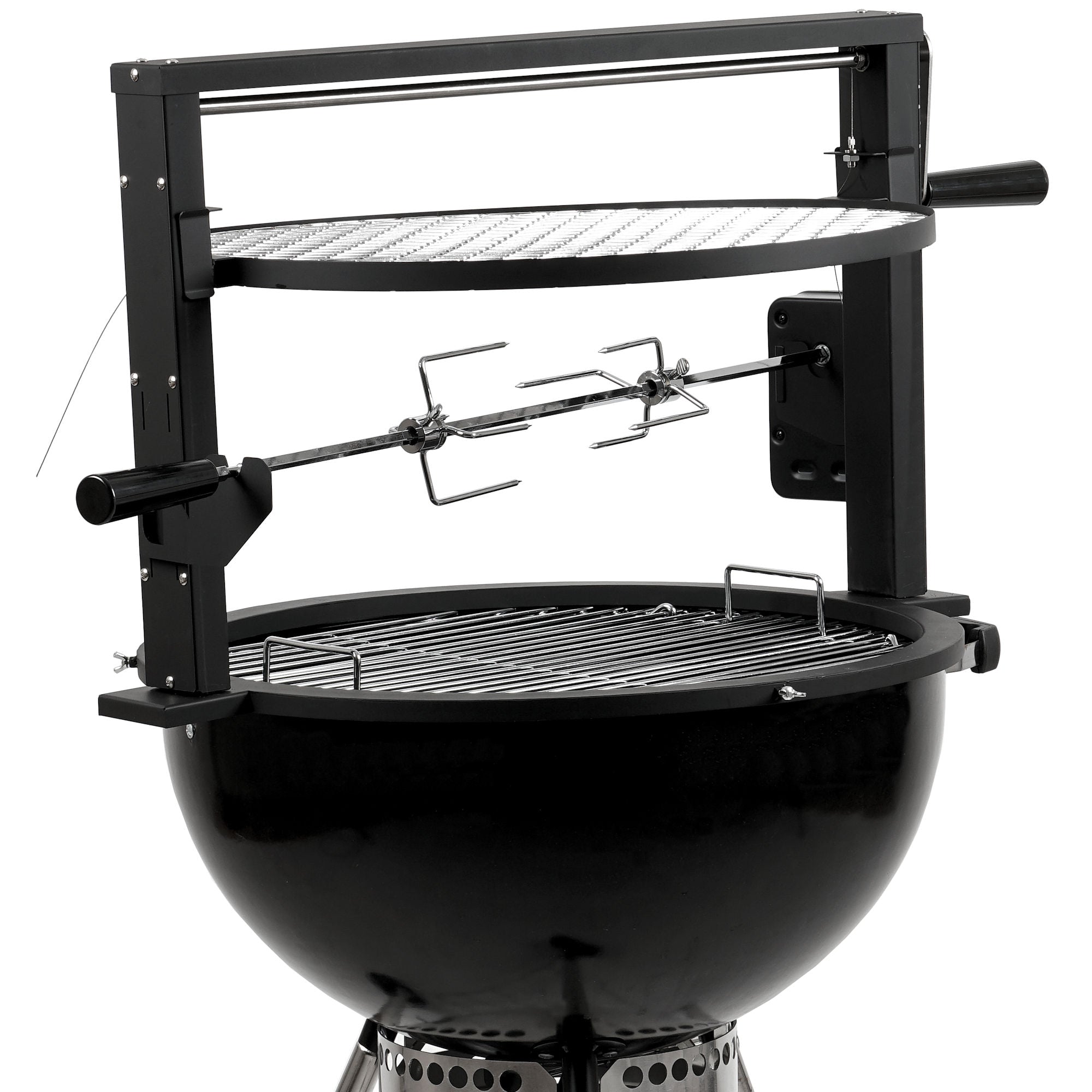 Ensemble de brochettes pour barbecue, comprenant une grille.