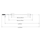 Ensemble de brochettes pour barbecue, 90 cm, comprenant un moteur en acier inoxydable et des dents pour la viande, pour jusqu'à 4 kg d'aliments.