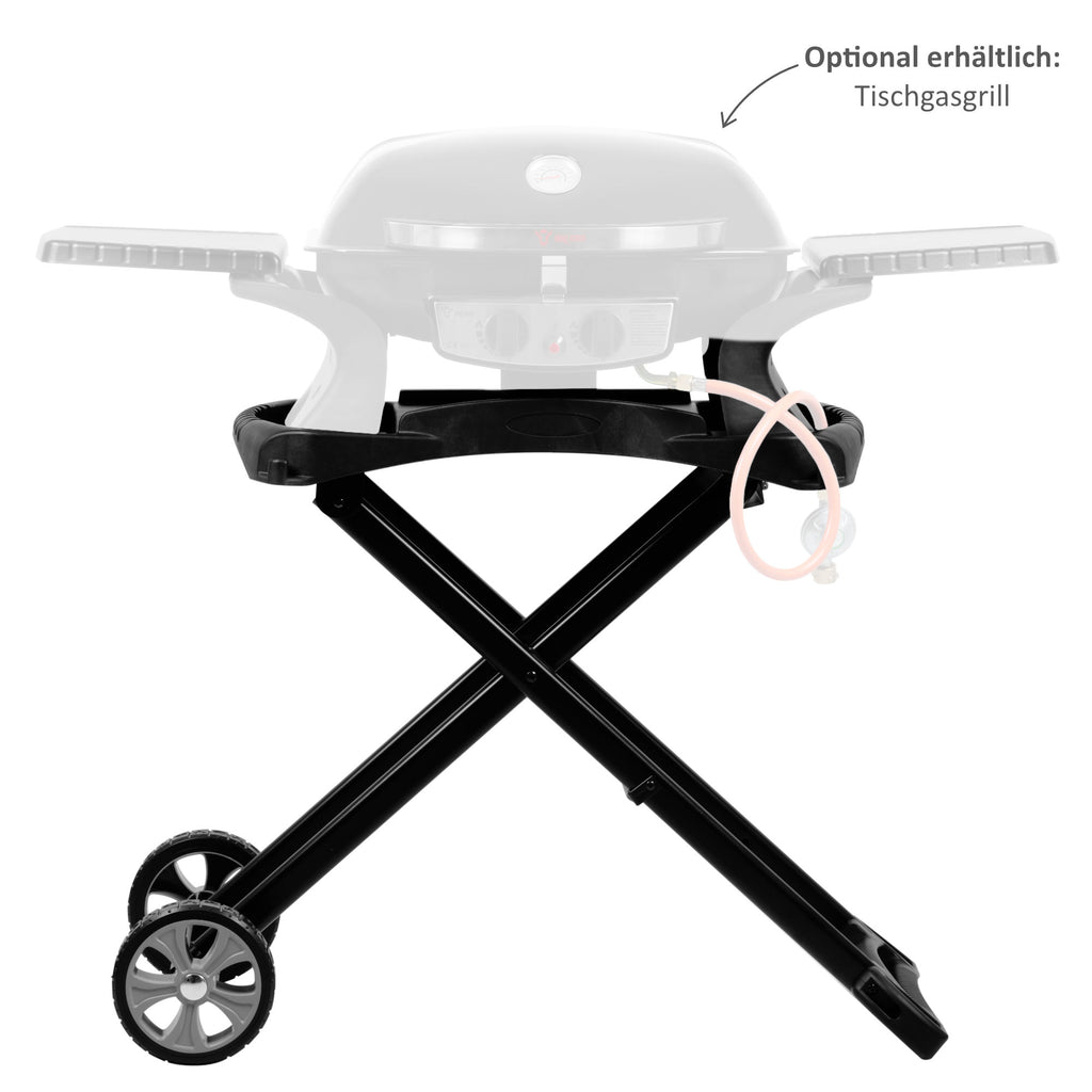 Foldable grill table for gas grills
