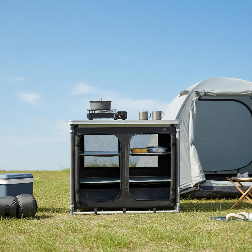 Campingschrank, 102 cm x 47 cm x 83,5 cm, faltbar