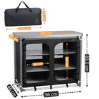 Armoire de camping, 102 cm x 47 cm x 83,5 cm, pliable