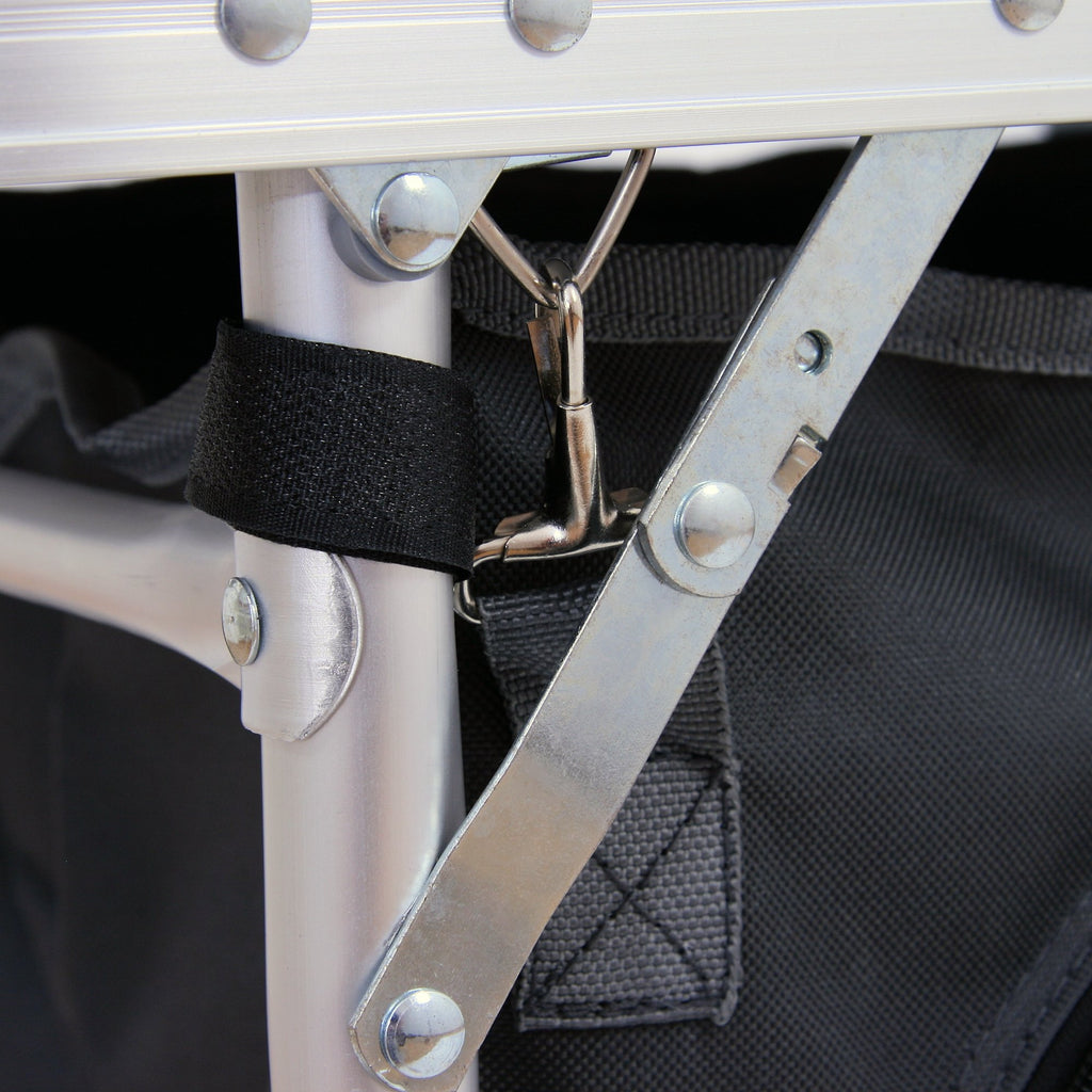 Camping cupboard, 171 x 48 x 111 cm, foldable, including splash guard, shelves and storage compartments