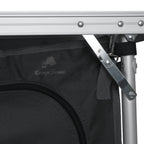 Armoire de camping, 170,5 x 46 x 109,5 cm, pliable, comprenant un pare-éclaboussures, des étagères et des compartiments de rangement